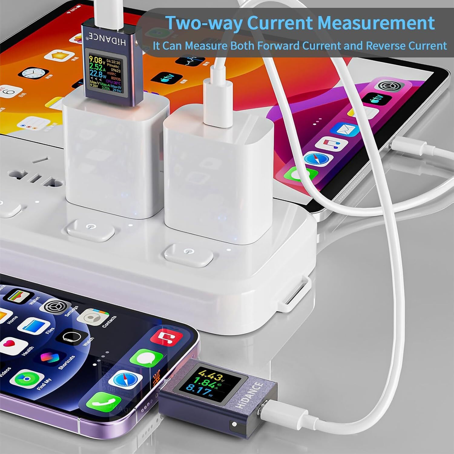 USB Type-C Power Tester Voltage Current Capacity Meter USB-C Multimeter 4.5-50V