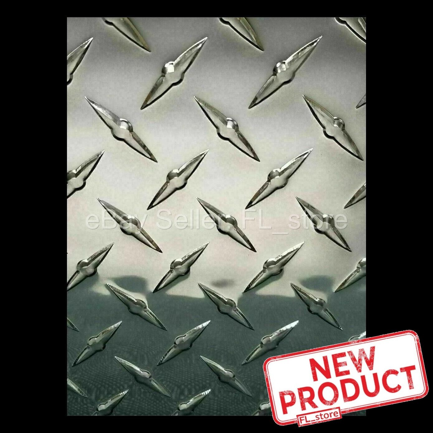 1/16″ Thick Aluminum Diamond Plate 6″ Wide x 24″ Long Polished Alloy Type 3003