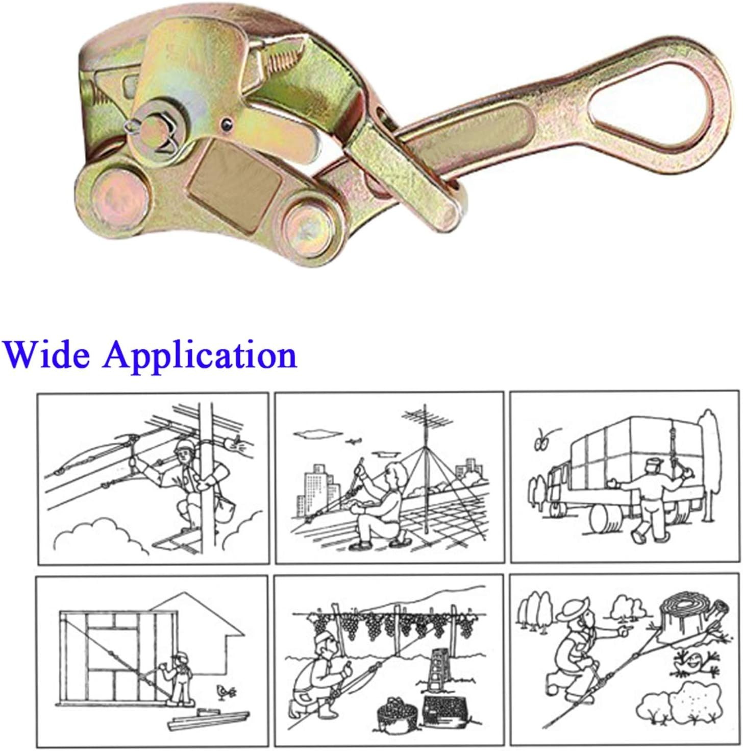 Cable Grip Wire Gripper Steel Cable Puller Tool for Wire Rope,Pulling 2204 Lb…