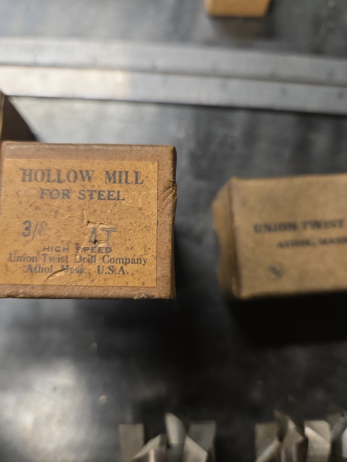 Vintage Union Twist Drill HSS Hollow Mill Cutter Lot USA Machinist Tooling