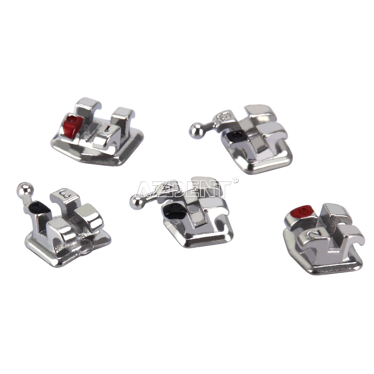 AZDENT Dental Orthodontic Brackets Mini Roth.022 3 4 5 Hk Mim Whole Casting