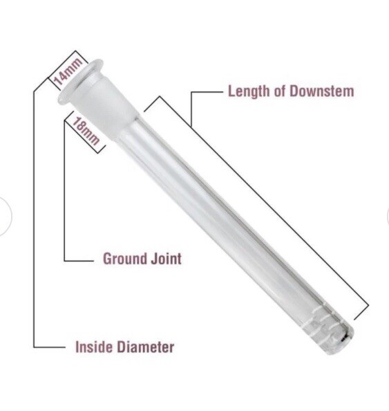 14mm Glass Downstem Premium Perc 3” 4” 5” Inch Multiple Types Mix And Match