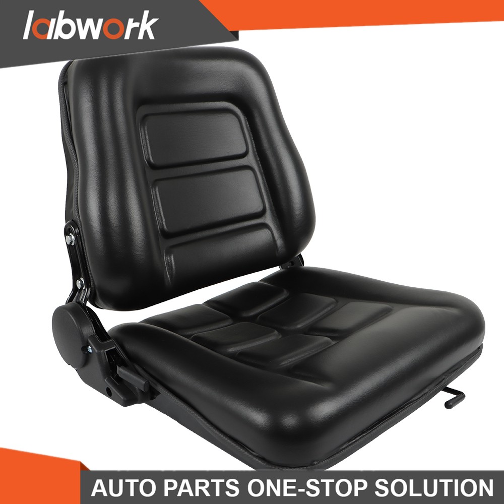 Labwork Universal Adjustable Forklift Tractor Seat Suspension Seat w/Safety Belt