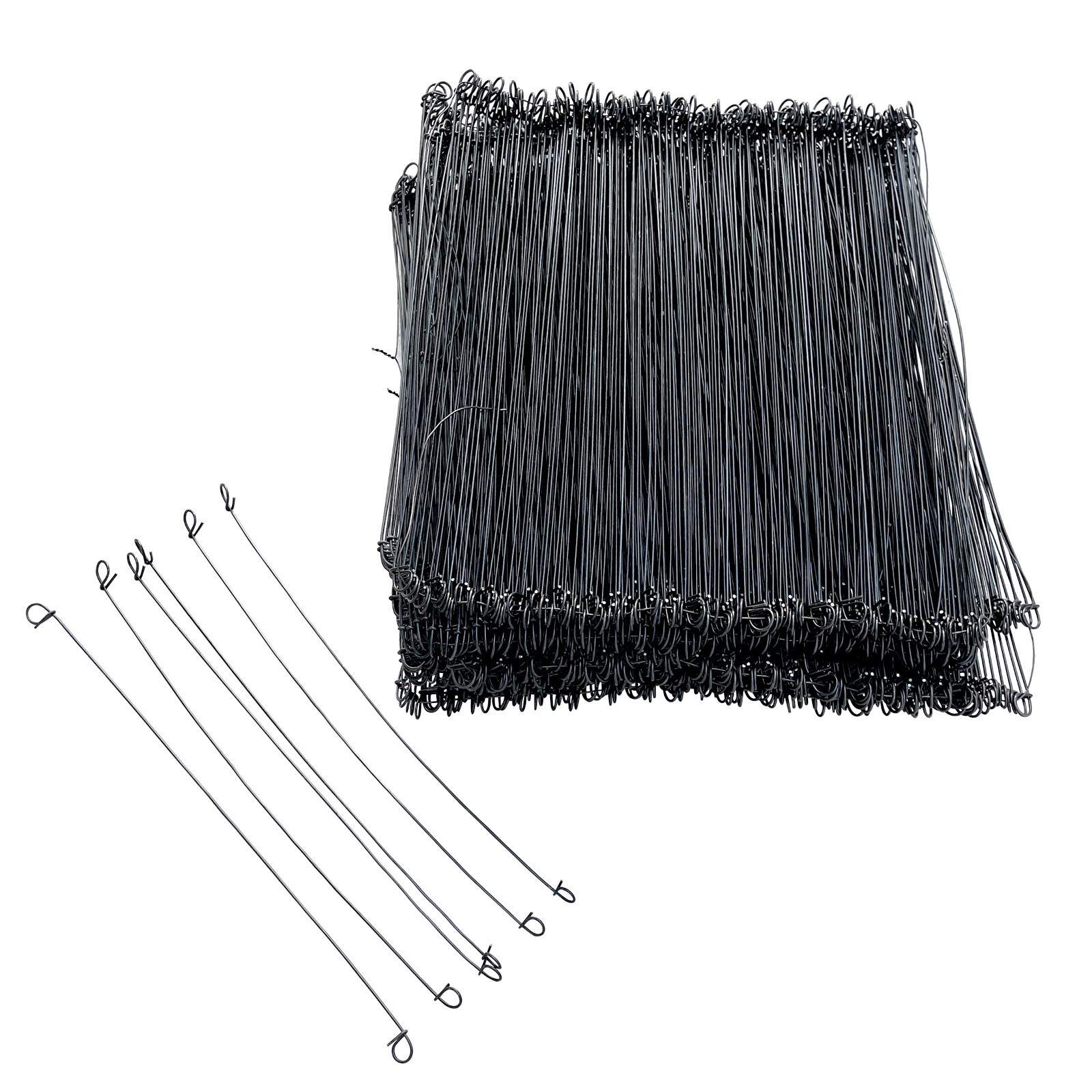 Sandbaggy Double Loop Rebar Wire Bar Ties – 12″ or 18 Inch Length – 16 Gauge