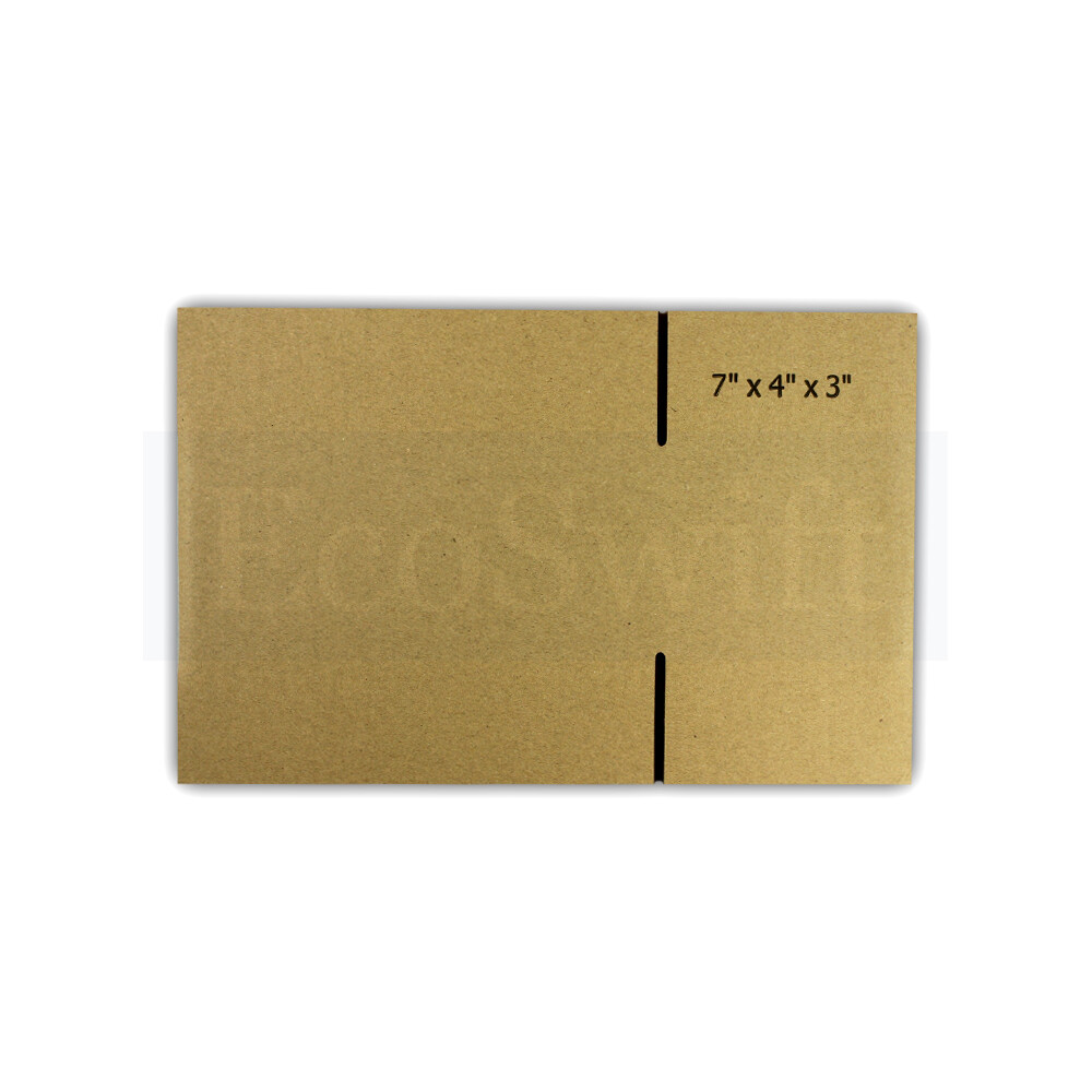 1-200 7x4x3 “EcoSwift” Cardboard Packing Mailing Shipping Corrugated Box Cartons