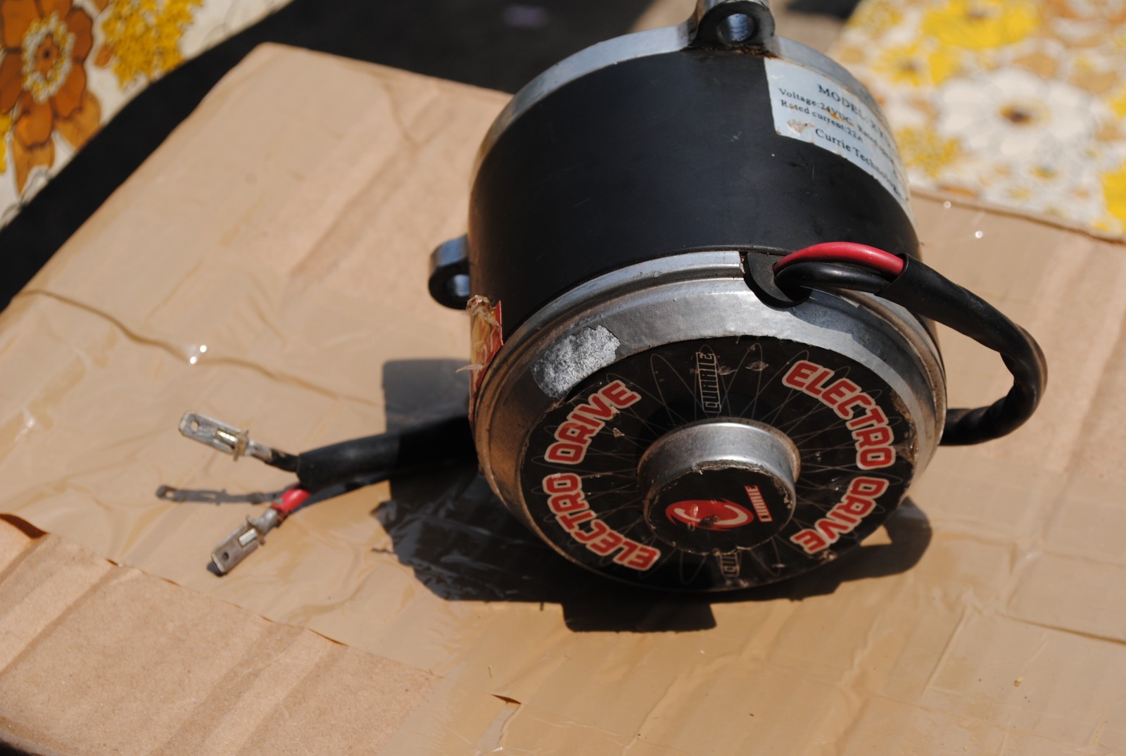 Currie Electro Drive XYD-6D 24VDC 22A CNC 2600 Rpm 350 Watt Router Motor Encoder