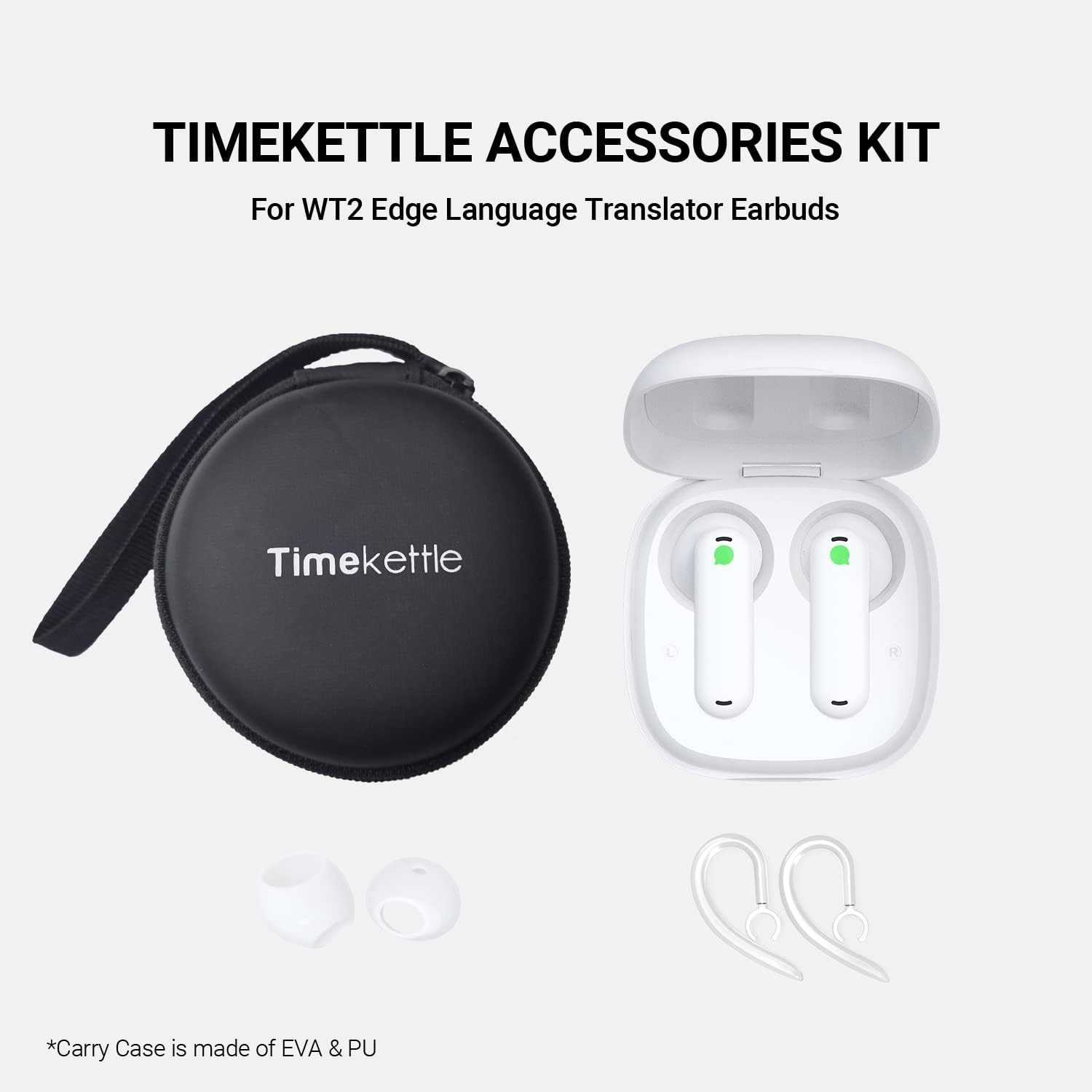 Timekettle Accessories for WT2 Edge/W3 and p1 Translator Earbuds, Including…