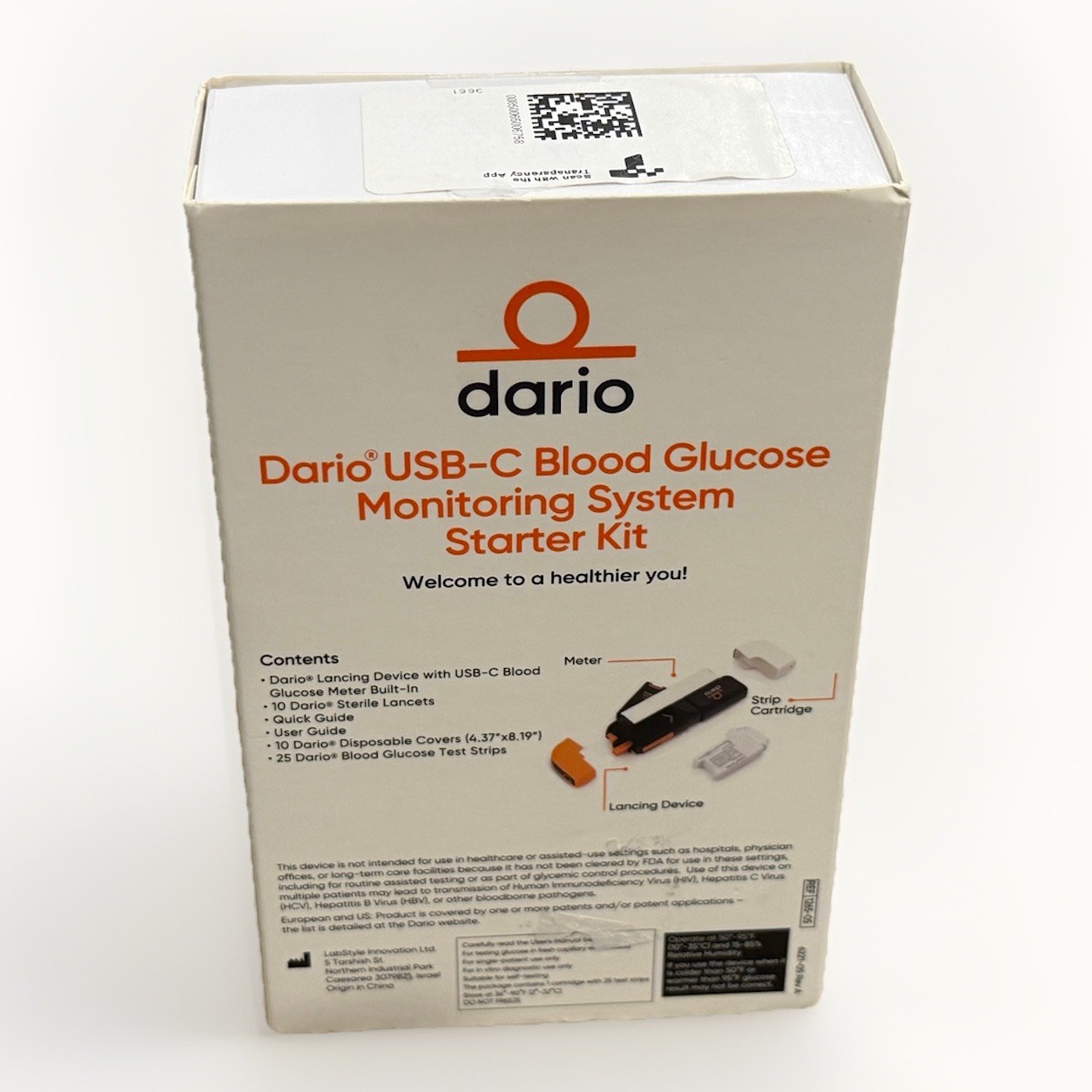 DARIO Smart Glucose Monitor Kit | USB-C Port (Compatible with Android & iPhone