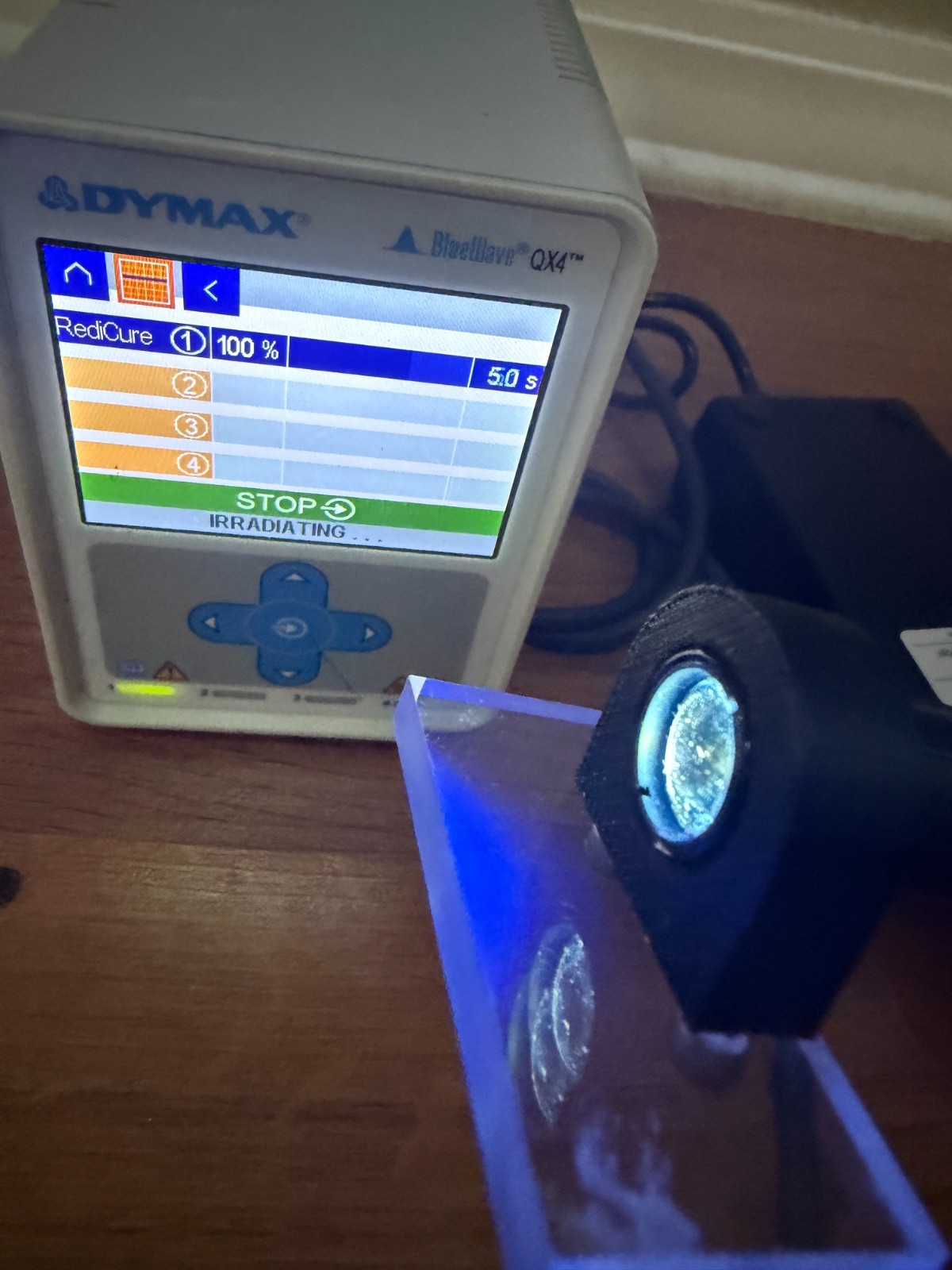 Dymax Bluewave QX4 LED Spot-Cure Controller with Redicure Lens and Power Supply