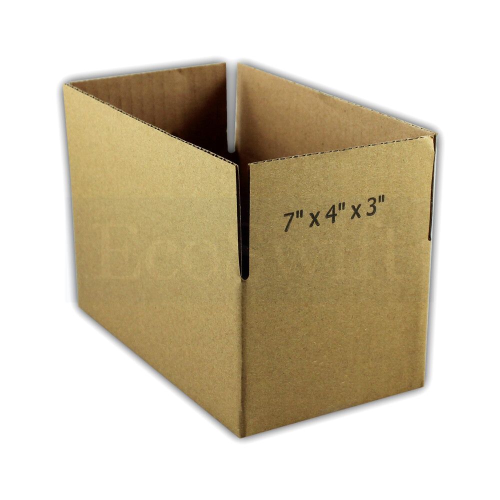 1-200 7x4x3 “EcoSwift” Cardboard Packing Mailing Shipping Corrugated Box Cartons