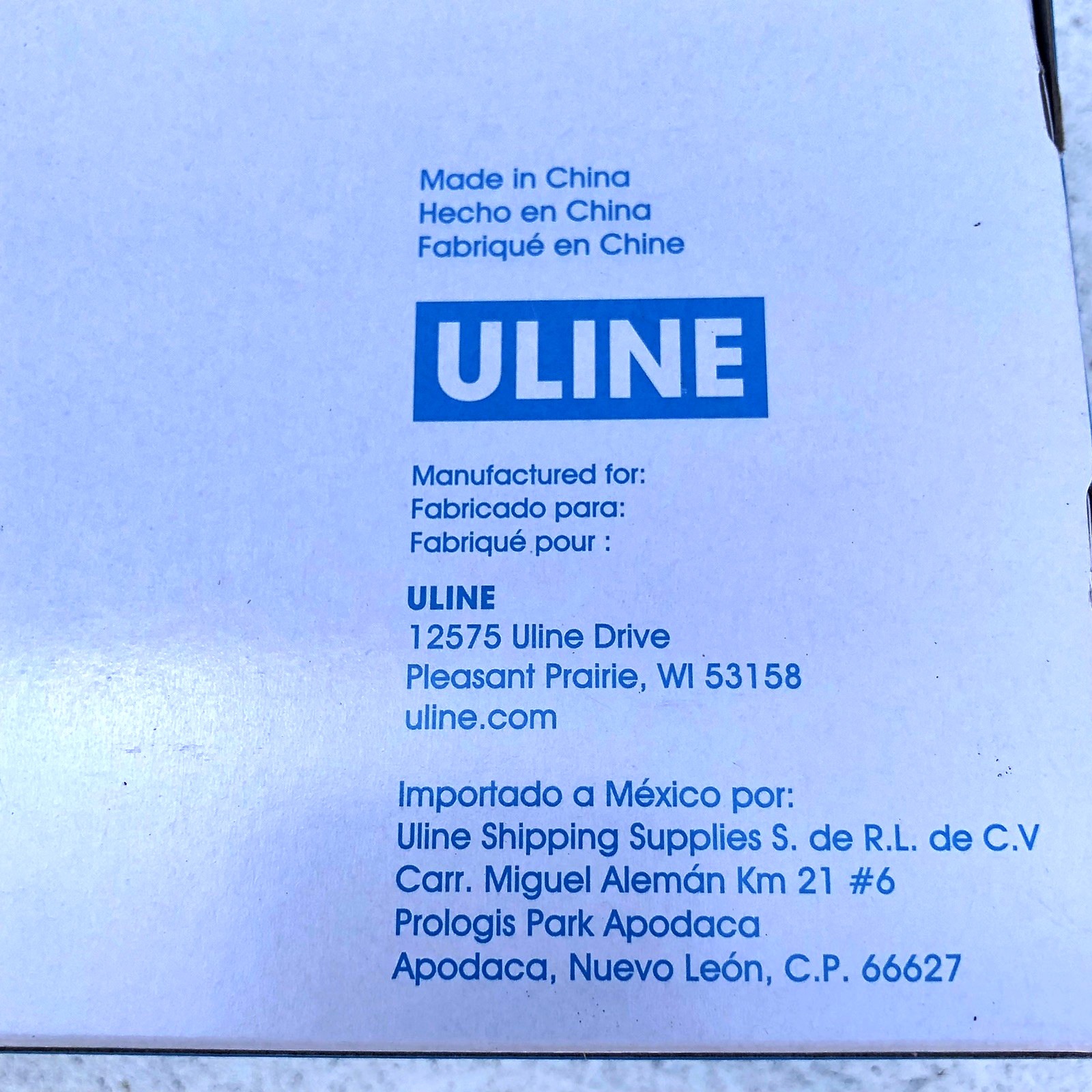 Uline 500 Polyethylene Gloves Clear 1 Mil S-7895 Single Use Ambidextrous New Box
