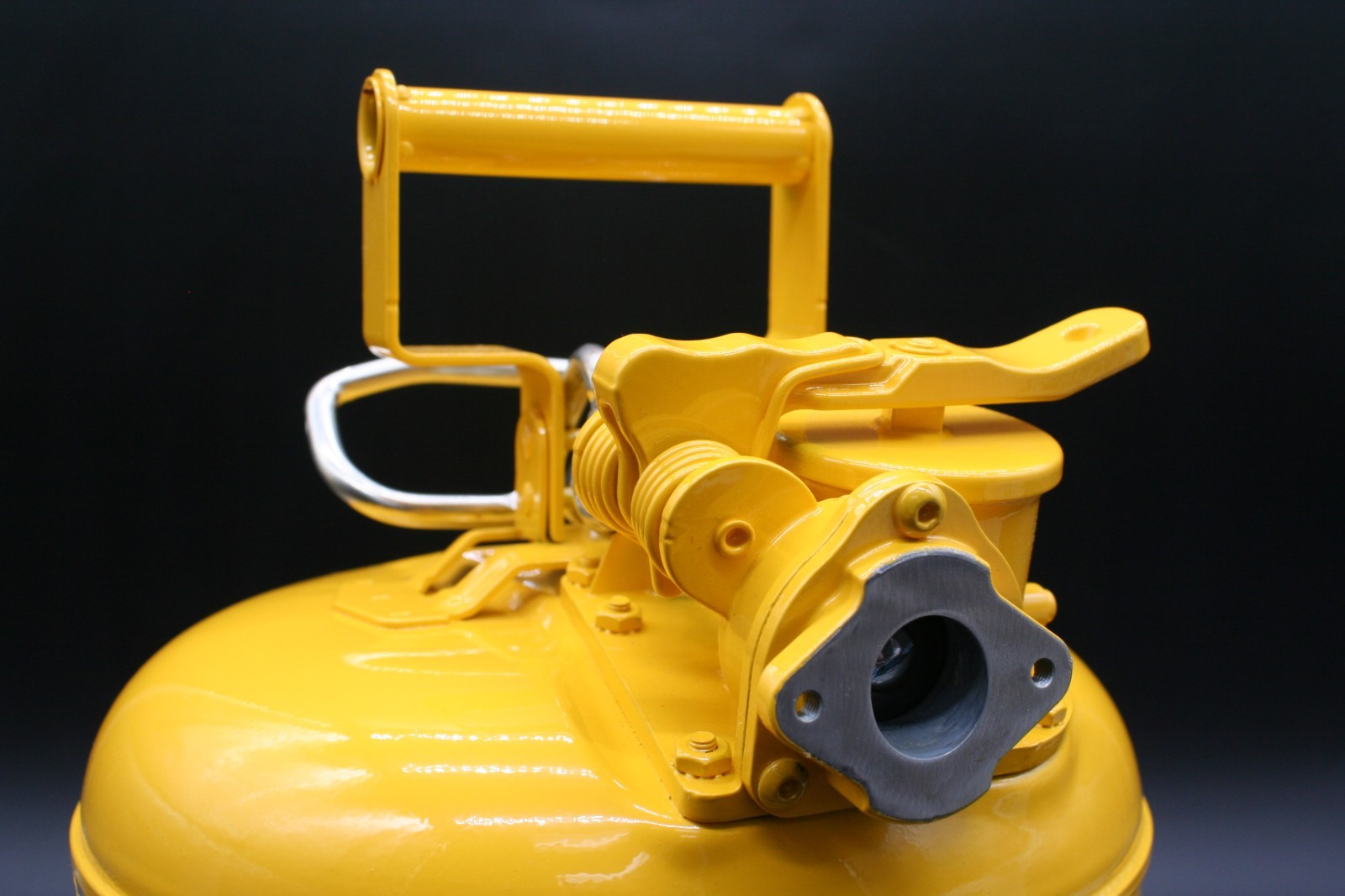 One (1) JUSTRITE 7220220 (ULINE H-1849Y) Safety Can, 2-Gallon, Yellow, Diesel