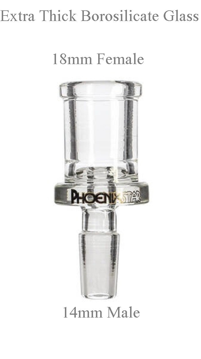 Phoenix ⭐18mm Female To 14mm Male Glass Adapter Connector EXTRA EXTRA THICK 2025