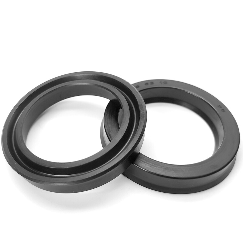 UHS/UN NBR U-Cup Hydraulic Oil Seal, Cylinder/Piston Rod Shaft, ID 6.3-210mm