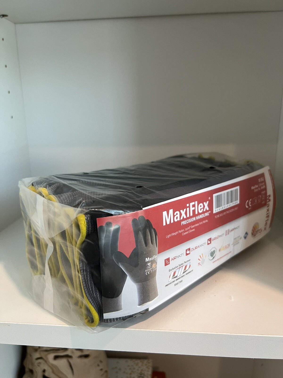 New MaxiFlex Ultimate 34-874 Seamless Nylon Gloves Nitrile 12 Pk. Various Sizes