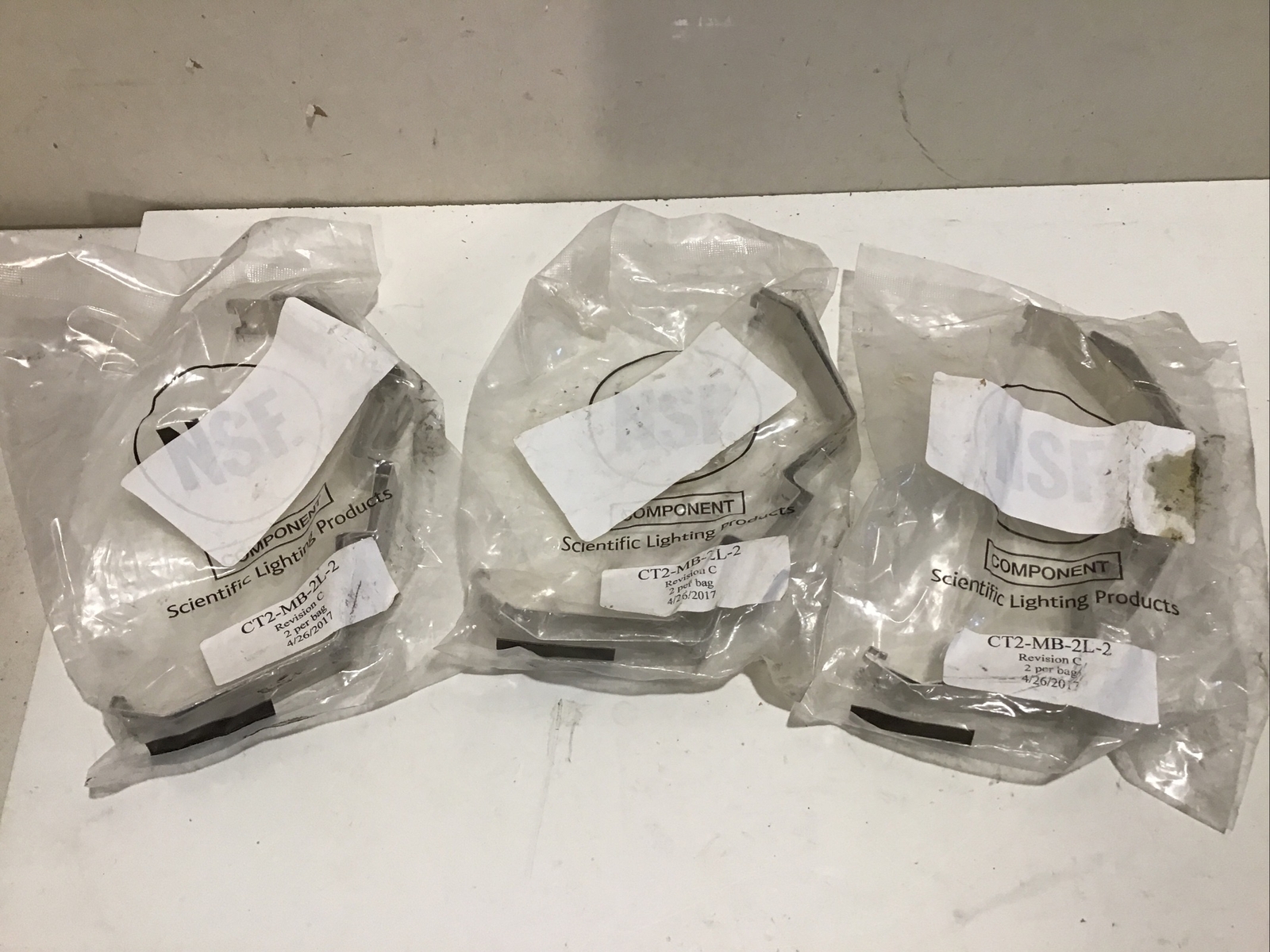 LOT Of 3 Scientific Lighting Citadel 2 Stainless Mounting Brackets CT2-MB-2L-2
