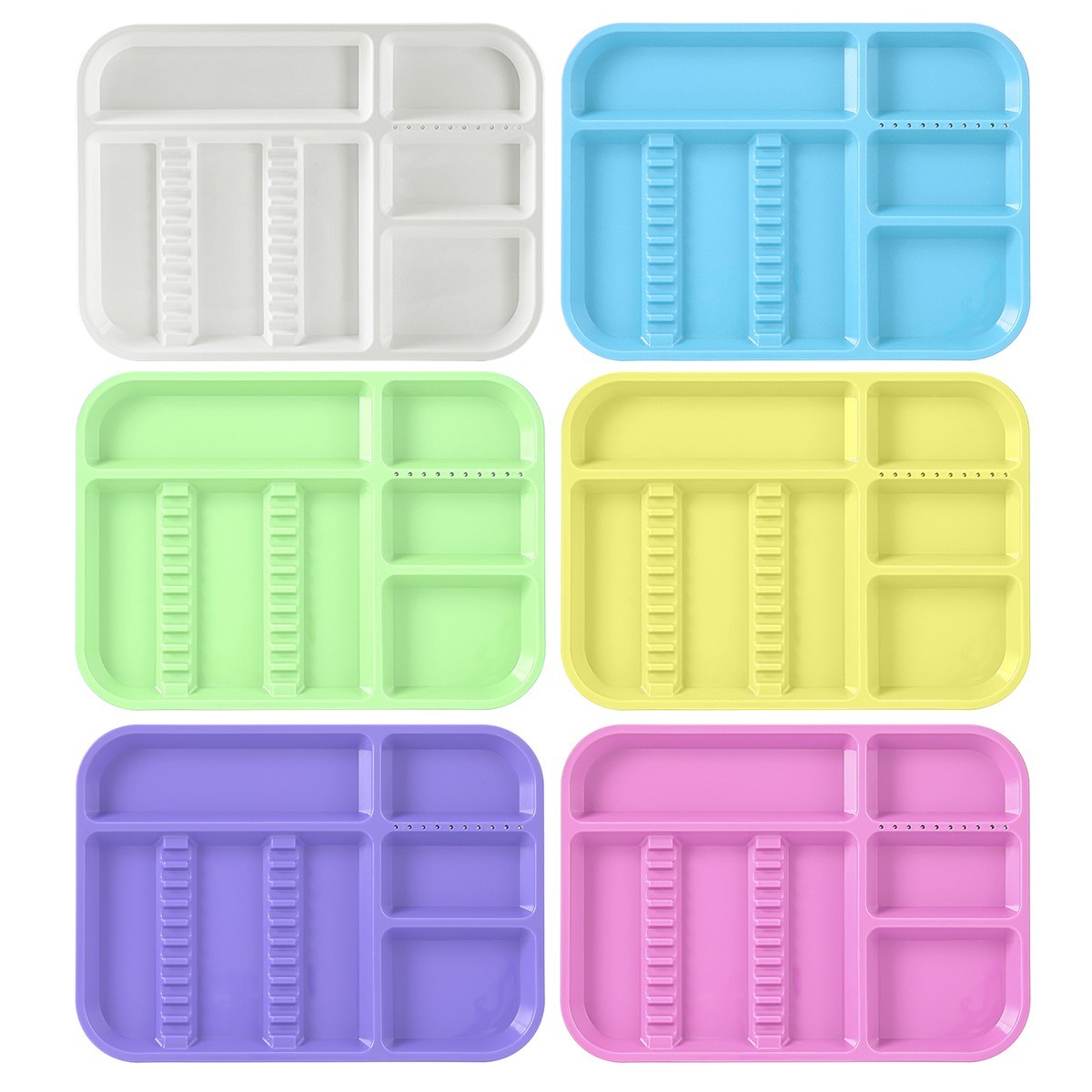 Dental Instrument Divided Tray Autoclavable Plastic Multi-Compartment Sterile