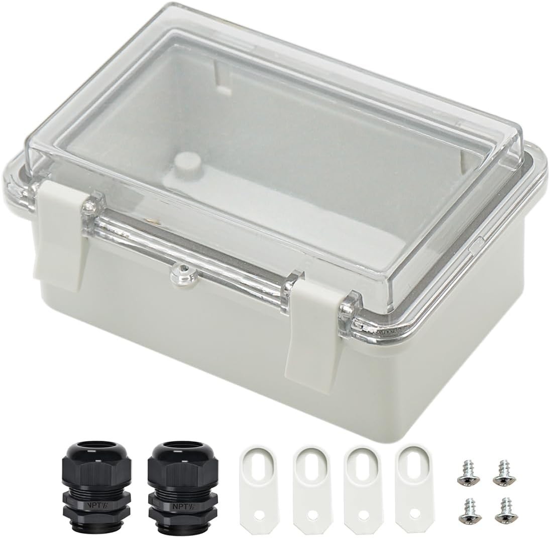Junction Box ABS Plastic Dustproof Waterproof Electrical Boxes Hinged Shell …