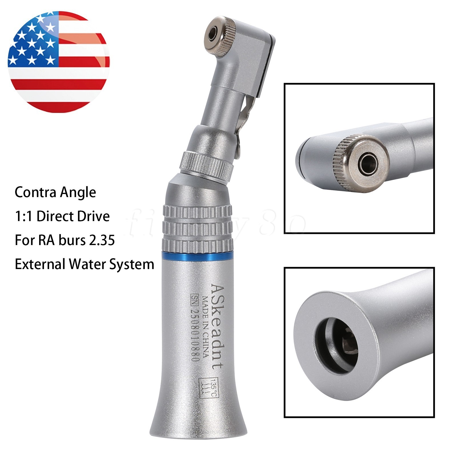 5 Pcs NSK Style Dental Low Slow Speed Contra Angle Handpiece Latch E-Type SEASKY