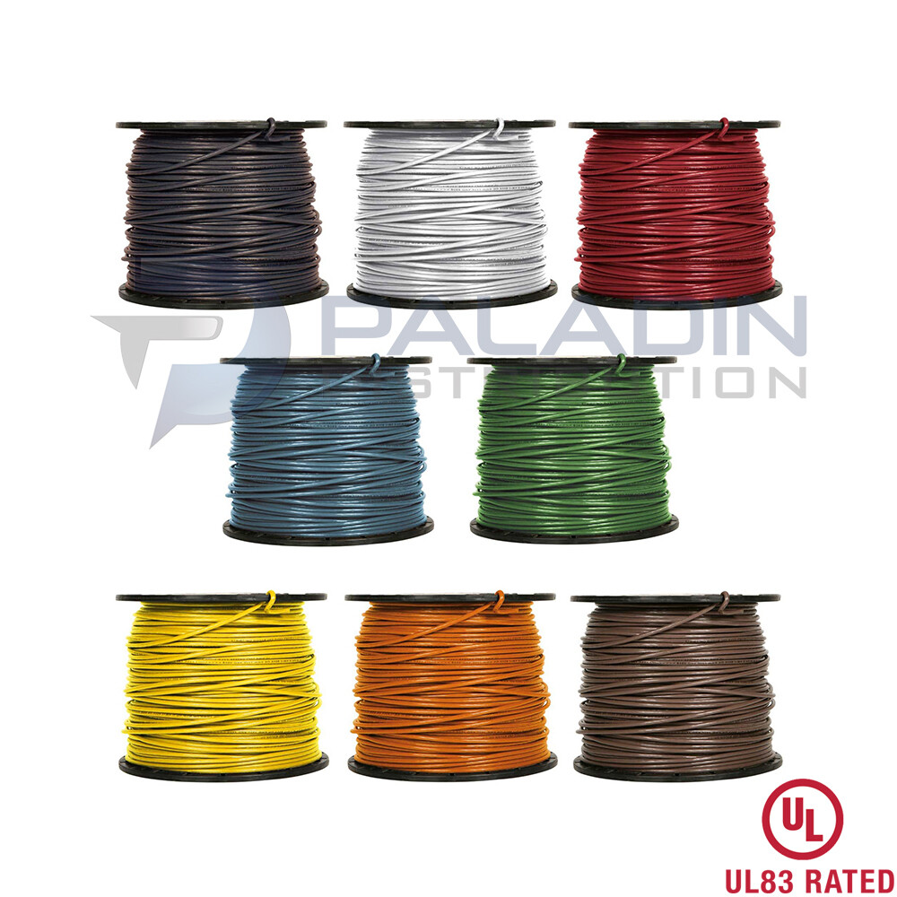 #12 AWG Gauge 600V THHN Stranded Copper Wire Multi Colors Available – UL 500FT