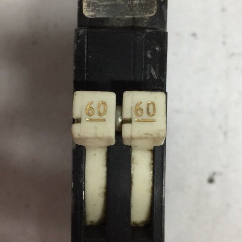 Zinsco GTE Sylvania 60 AMP 2 Pole Breaker Type RC-38 with 240V PIN SHIPS TODAY