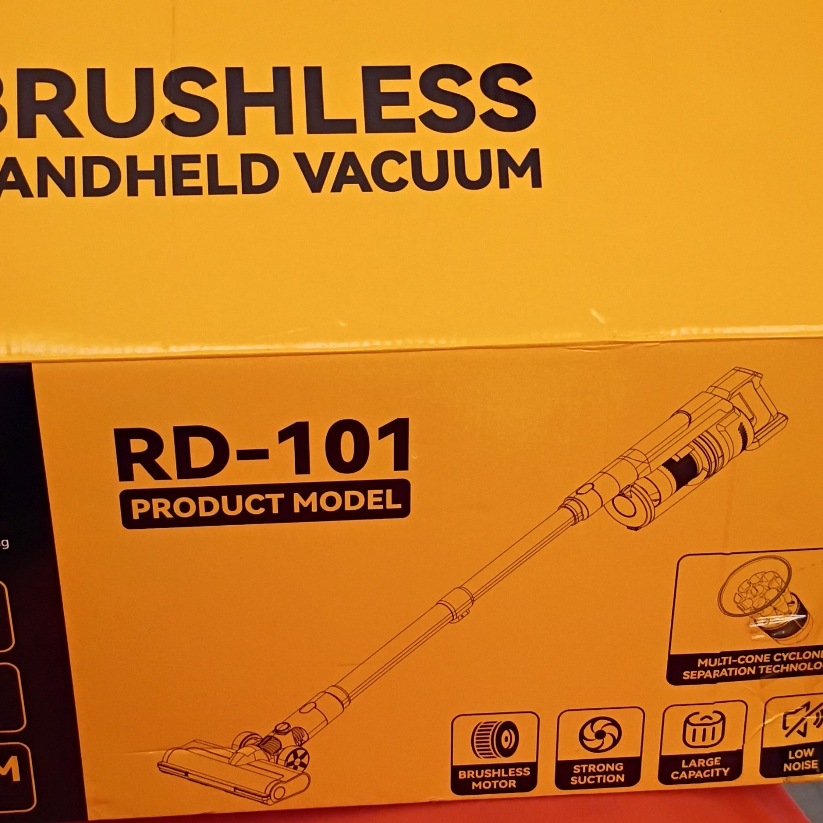 RD-101 Brushless Motor Handheld Vacuum, Bagless, 350W 35KPA Suction