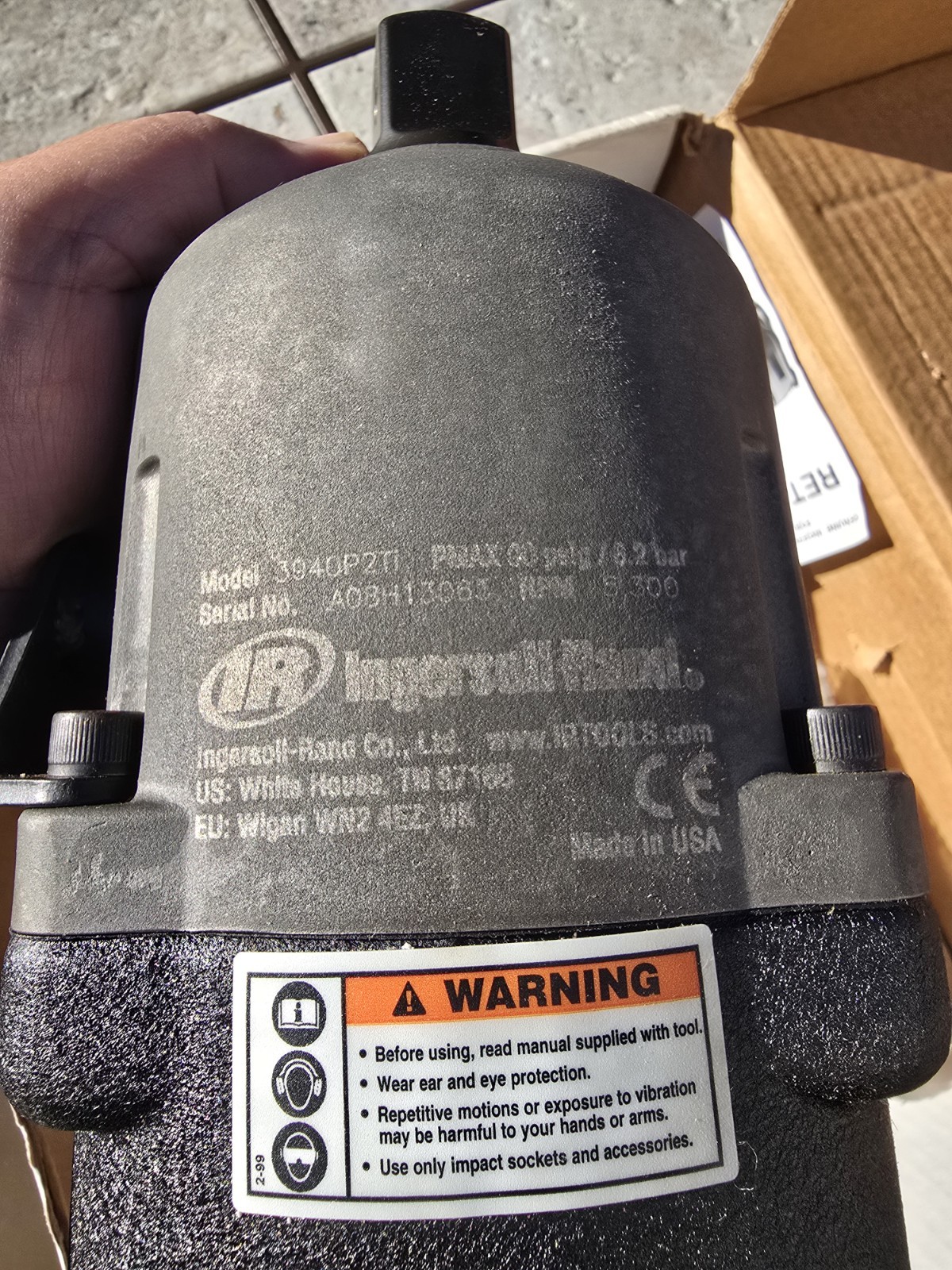 New INGERSOLL RAND 3940P2Ti Pneumatic Titanium Air Impact Wrench 1″ DRIVE