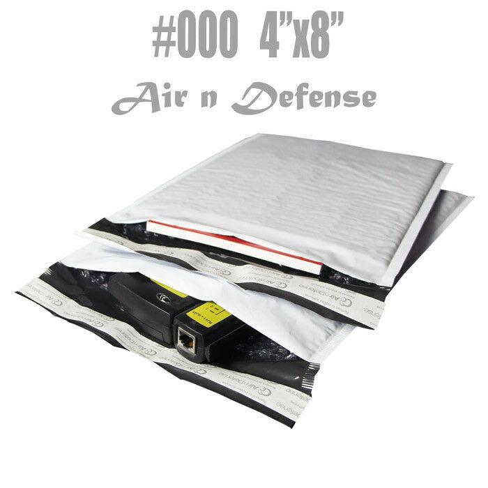 #000 4×8 Poly Bubble Mailers Padded Envelopes Mailing Shipping Bags AirnDefense