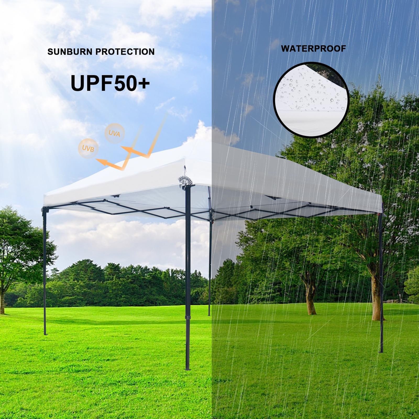 Joramoy 1010 Canopy Replacement Top Only Waterproof Pop Up Canopy Tent Top Roof