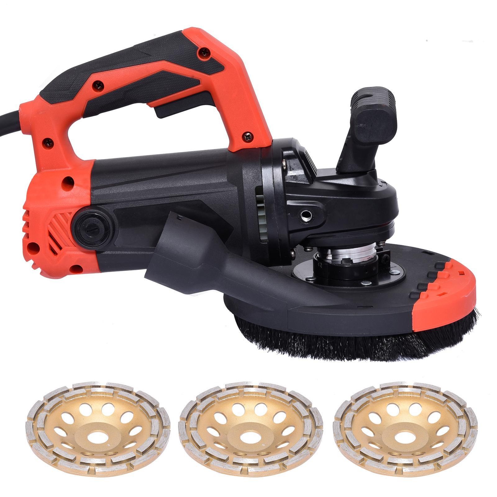 1800W Concrete Surface Grinder, Angle Grinder Kit Floor Grinder