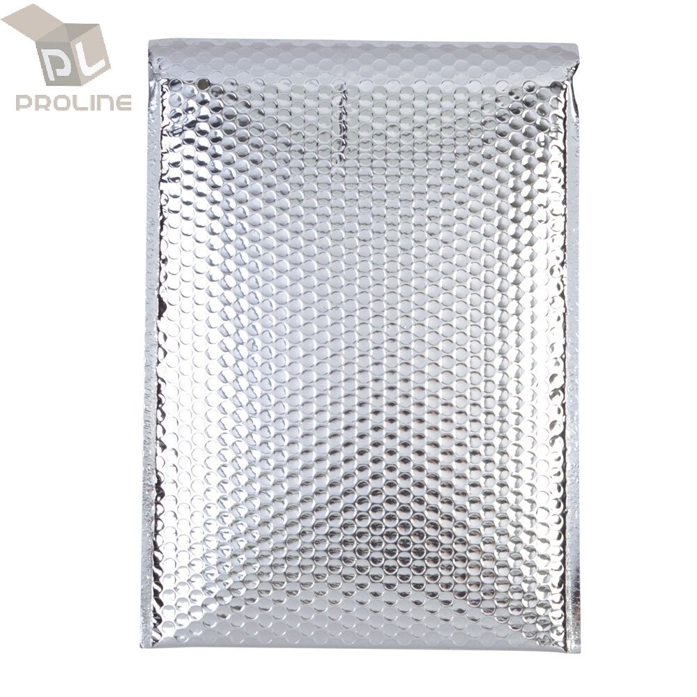 1000 #000 Glamour Metallic Silver Poly Bubble Mailers Envelopes 4×8 Extra Wide