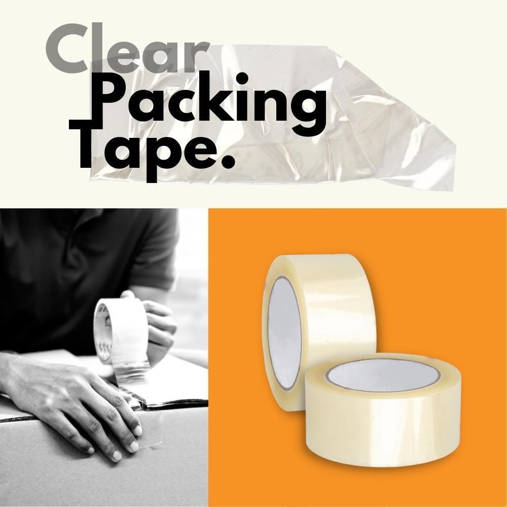 1.75 Mil Clear Acrylic Carton Sealing Tape 2″ x 110 Yds, Shipping Tape 72 Rolls