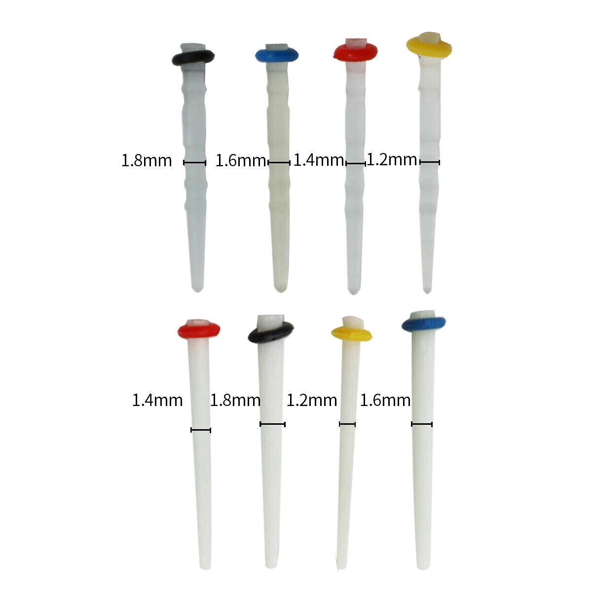 200 Pcs Dental Fiber Post Glass Quartz Teeth Restorative Posts 1.0 1.2 1.4 1.6mm
