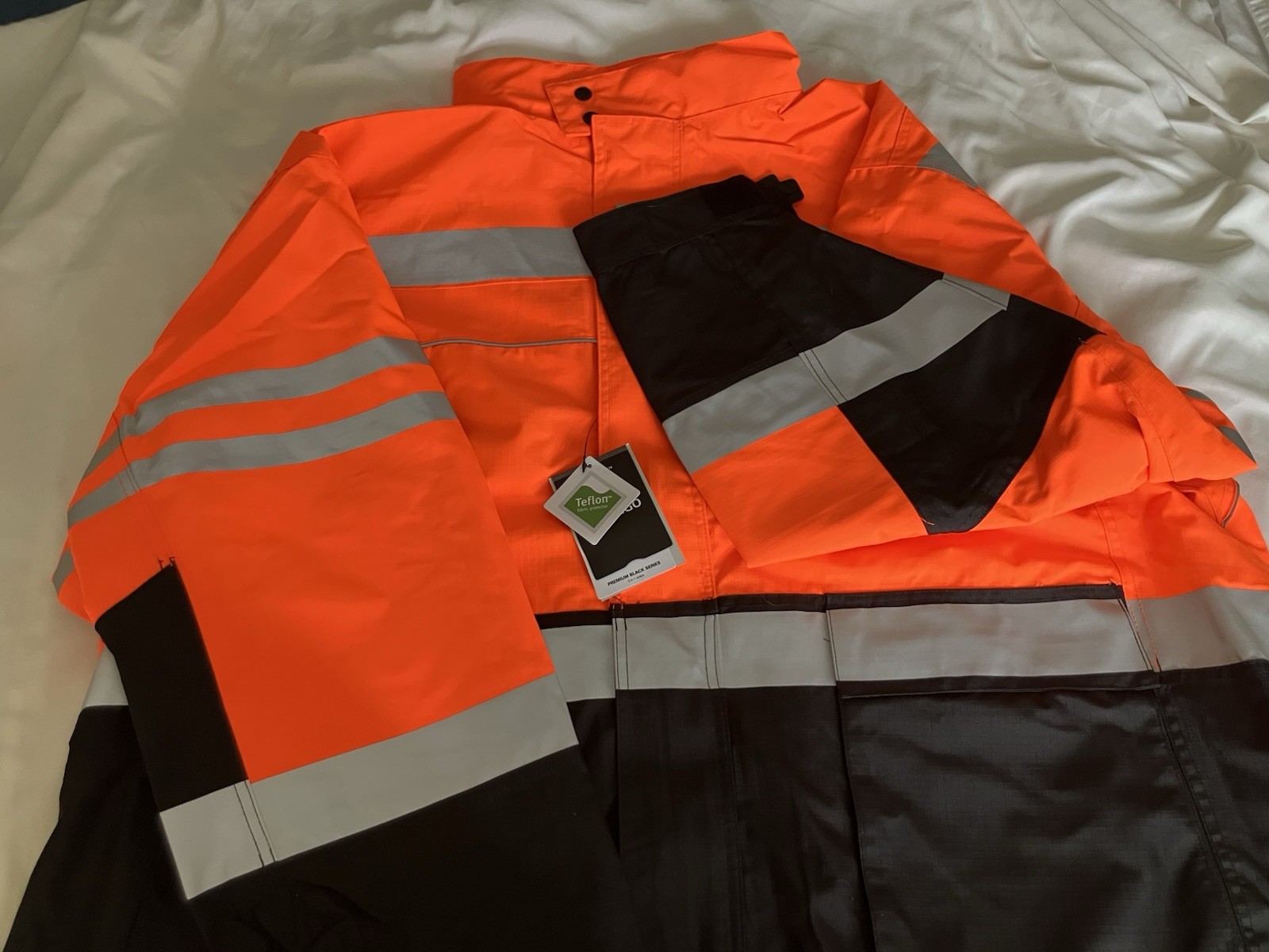 Kishigo 5XL Hi Vis Soft Shell Jacket Orange Black Series ANSI Class 3 JS137 New