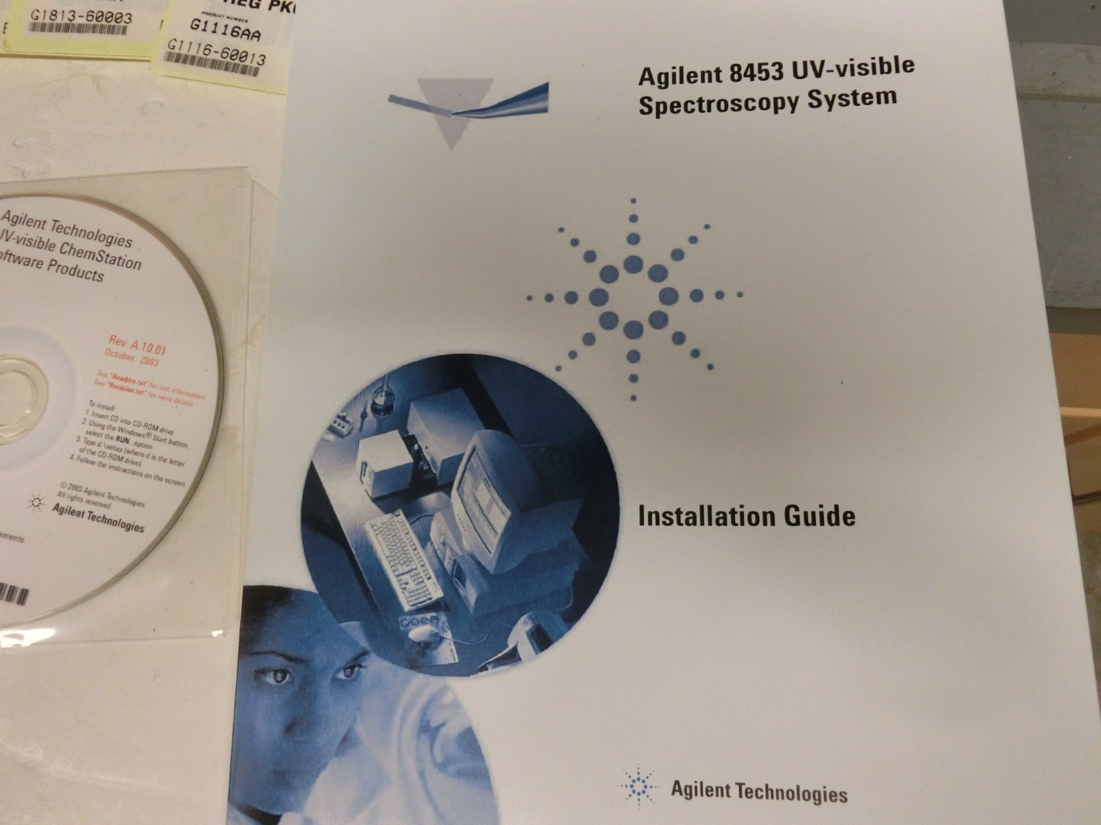 Agilent HP 8452a 8453 G1103A ChemStation Software Registration CD A09.01 A10.01