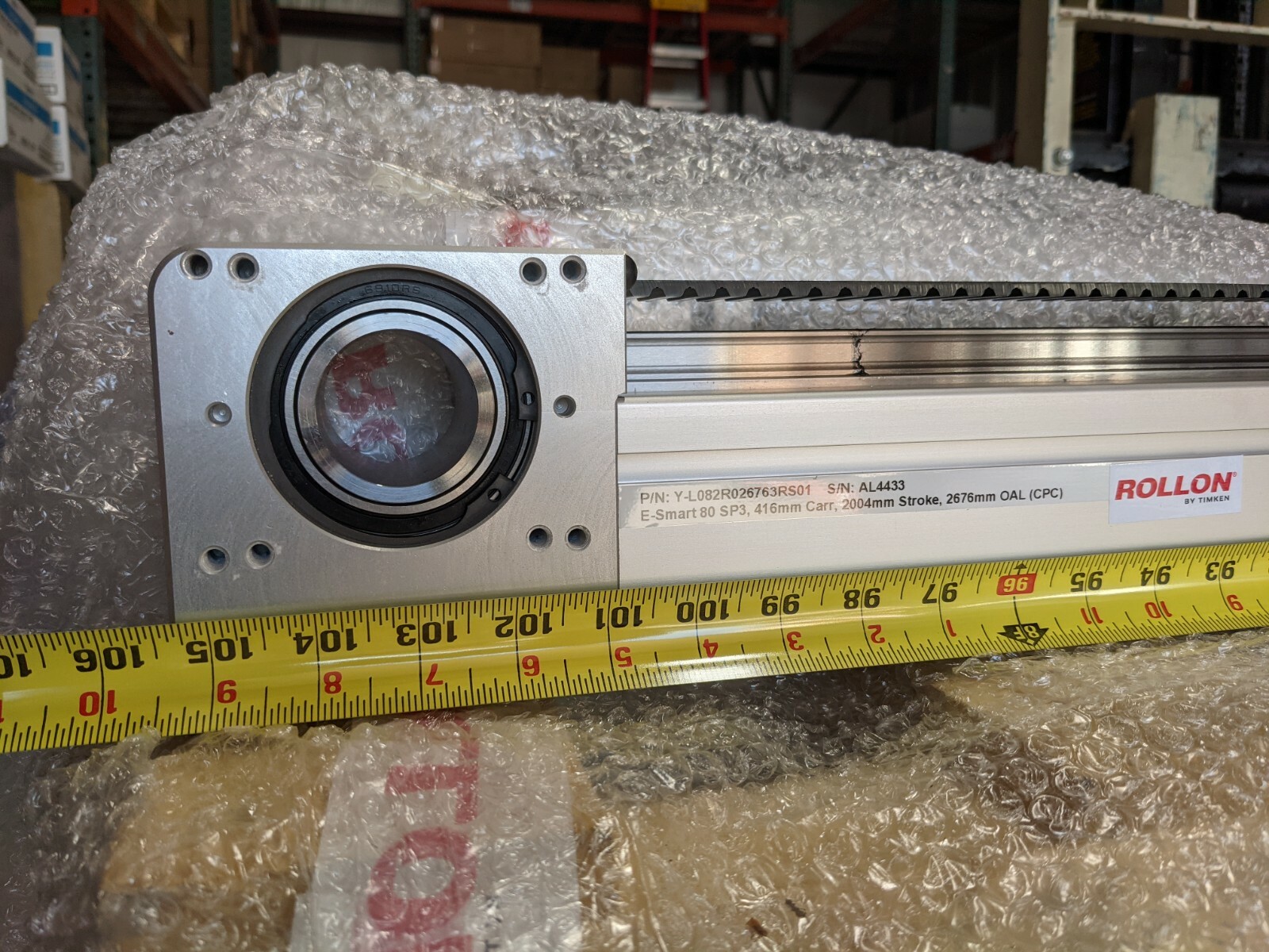 Timken Rollon Linear Actuator E-Smart 80 SP3 2004 mm Stroke Belt Driven