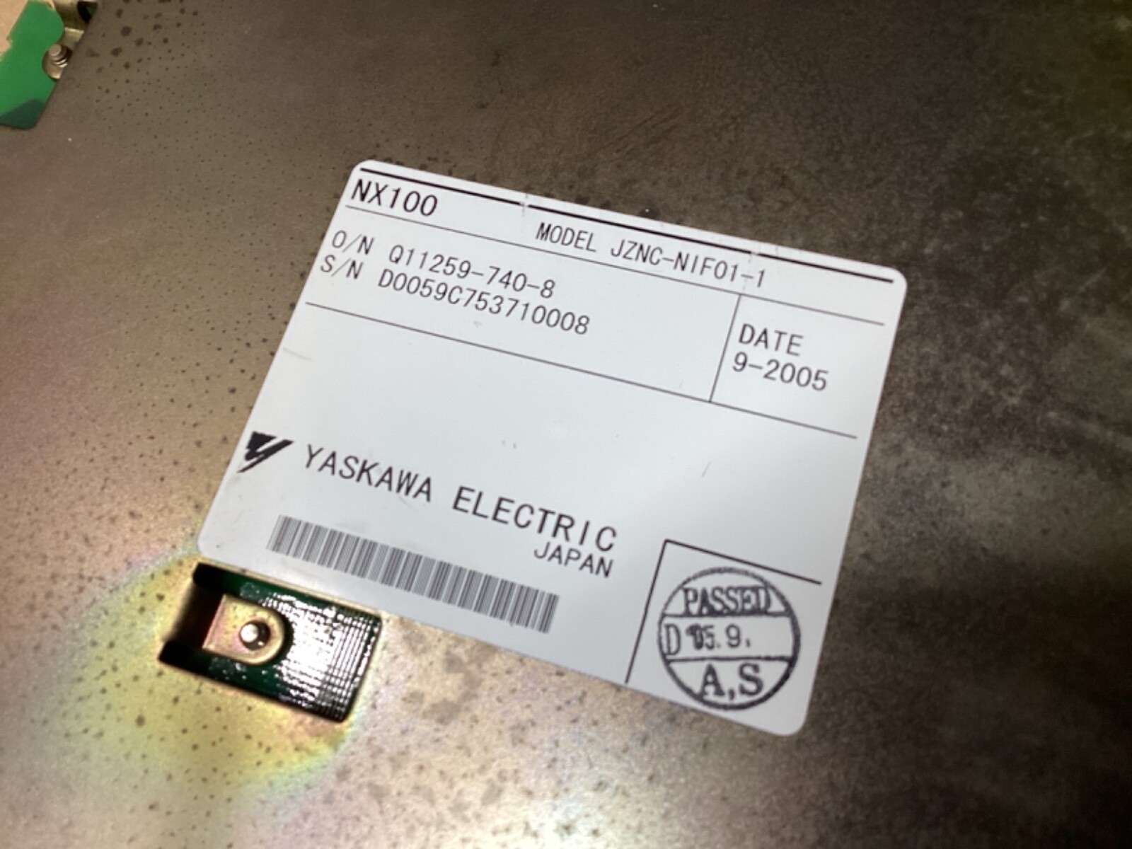 Yaskawa JZNC-NIF01-1 Moto-Man Control Rack Interface Board NX100 #102Z52