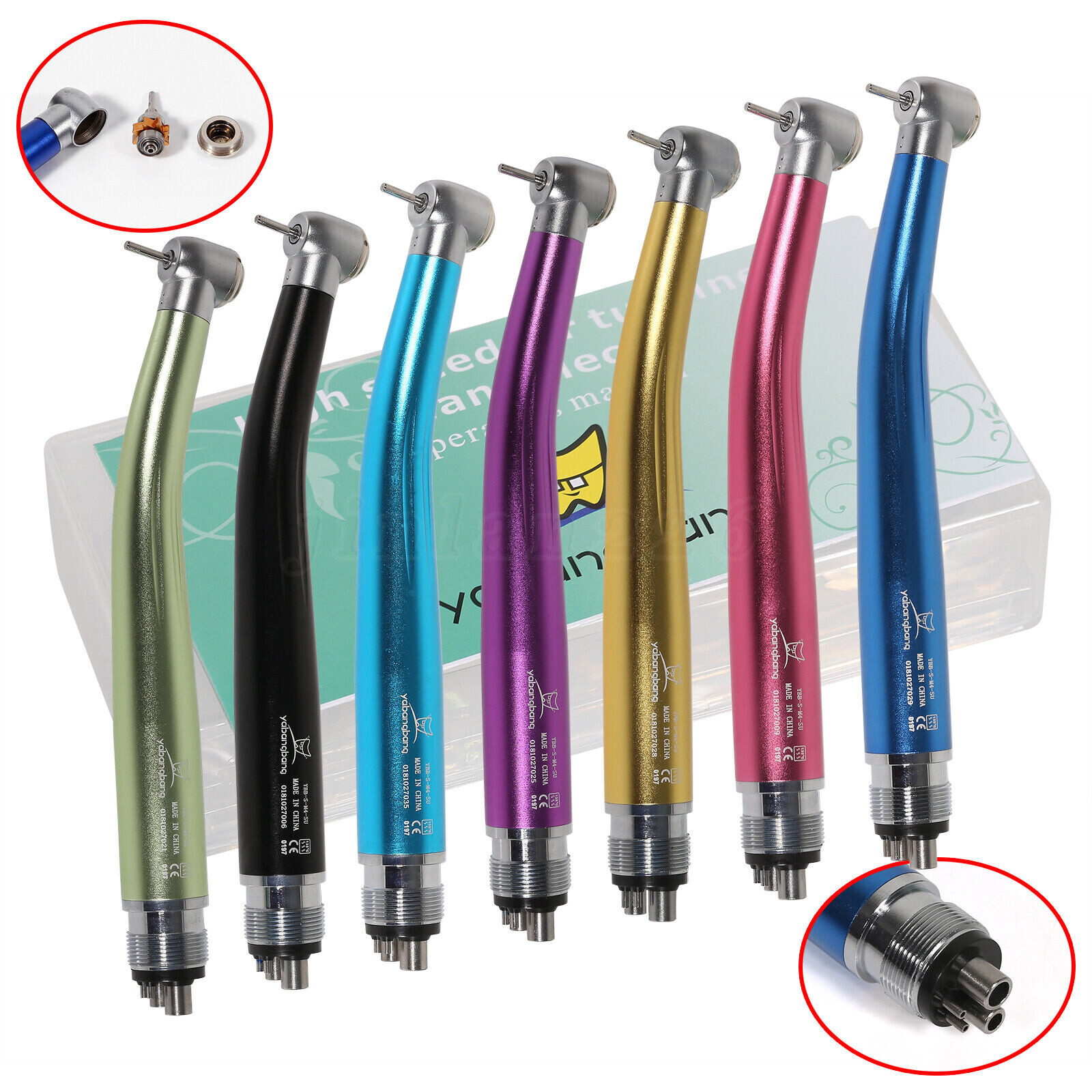 Dental Air Turbine PANA MAX High Speed Color Handpiece 2/4Hole Fit NSK CHABM