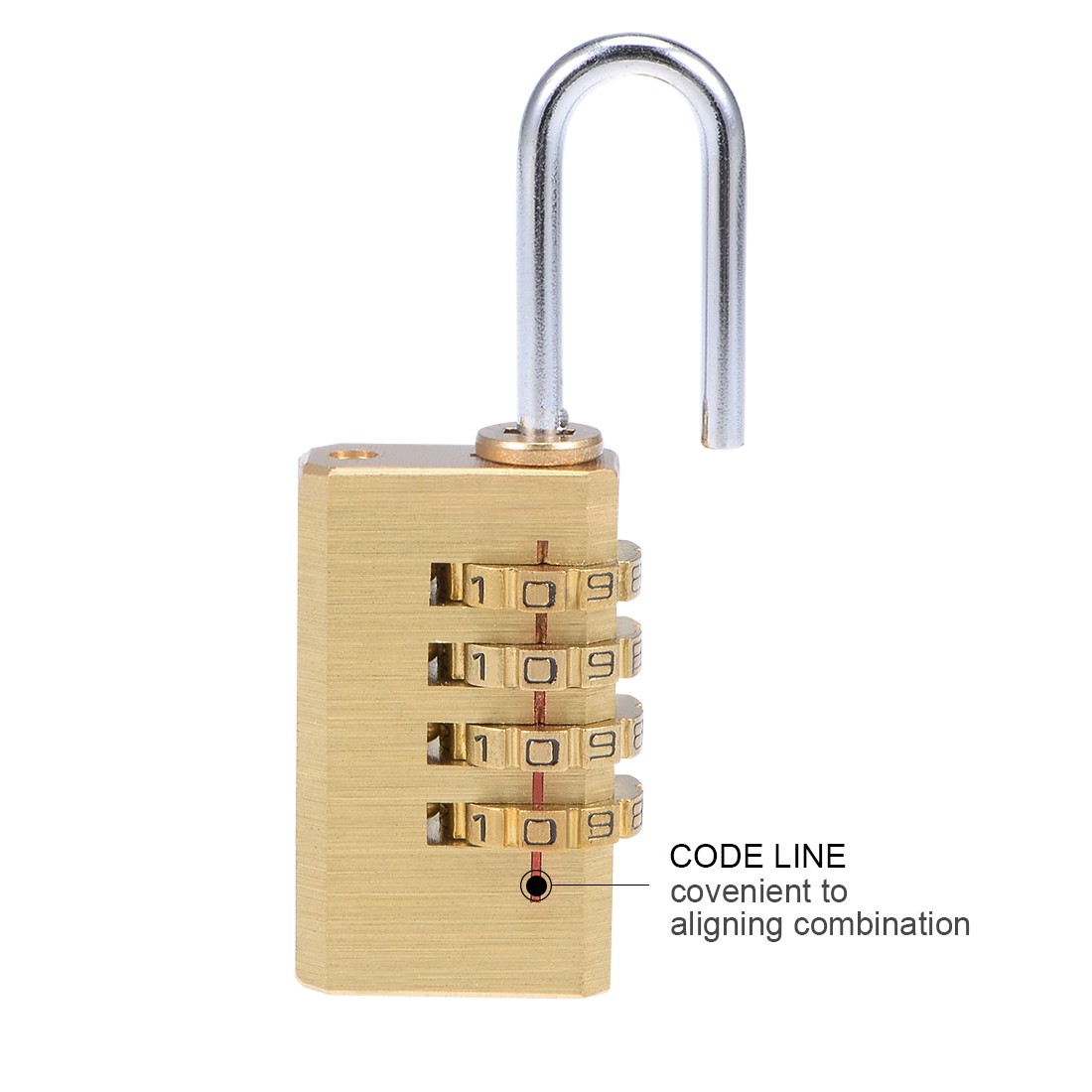 2Pcs 4 Digit Combination Padlock 3mm Shackle 21mm Body Width Brass Lock