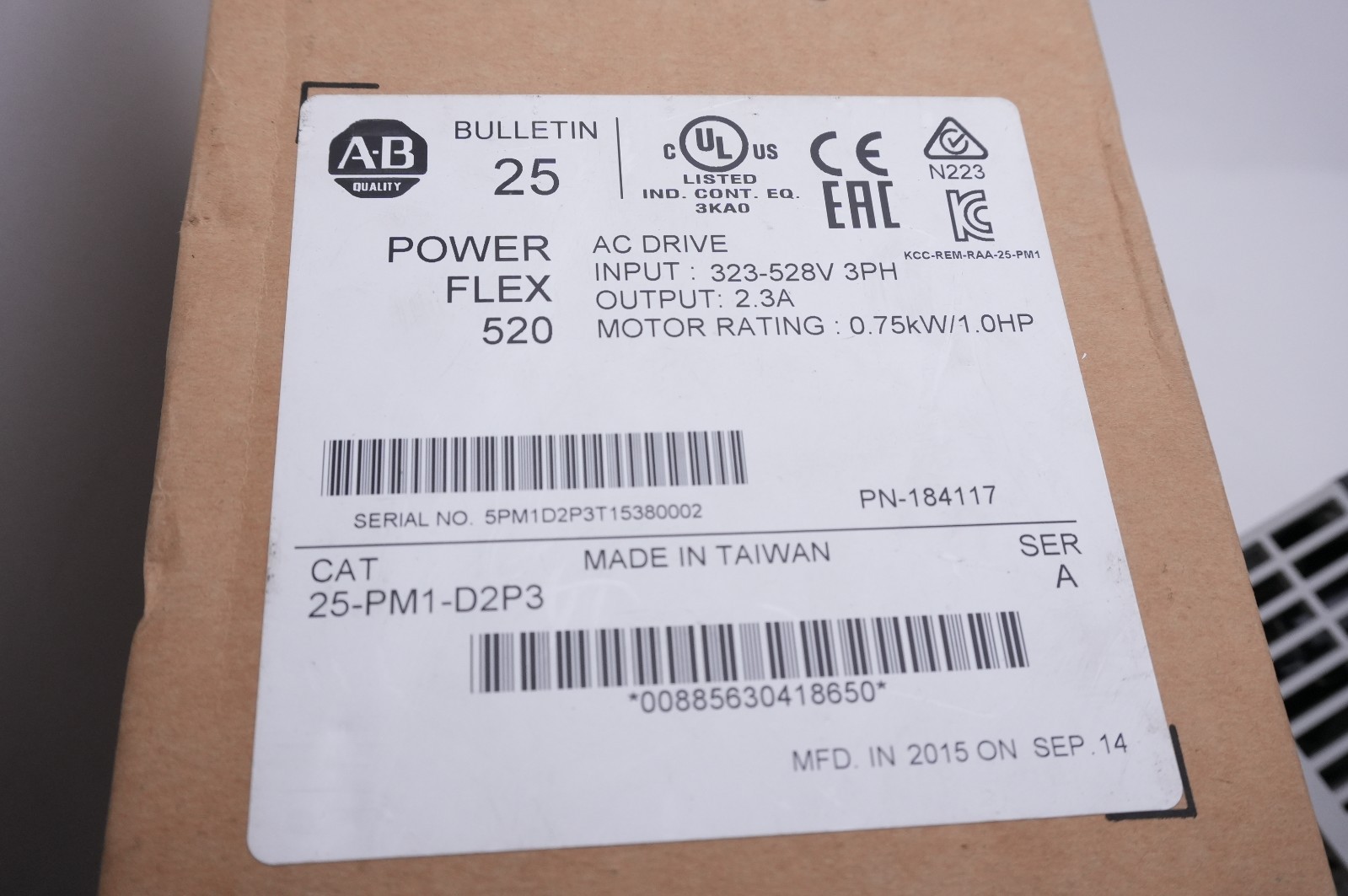 Rockwell Automation Allen Bradley Power Module PowerFlex 520, 25-PM1-D2P3