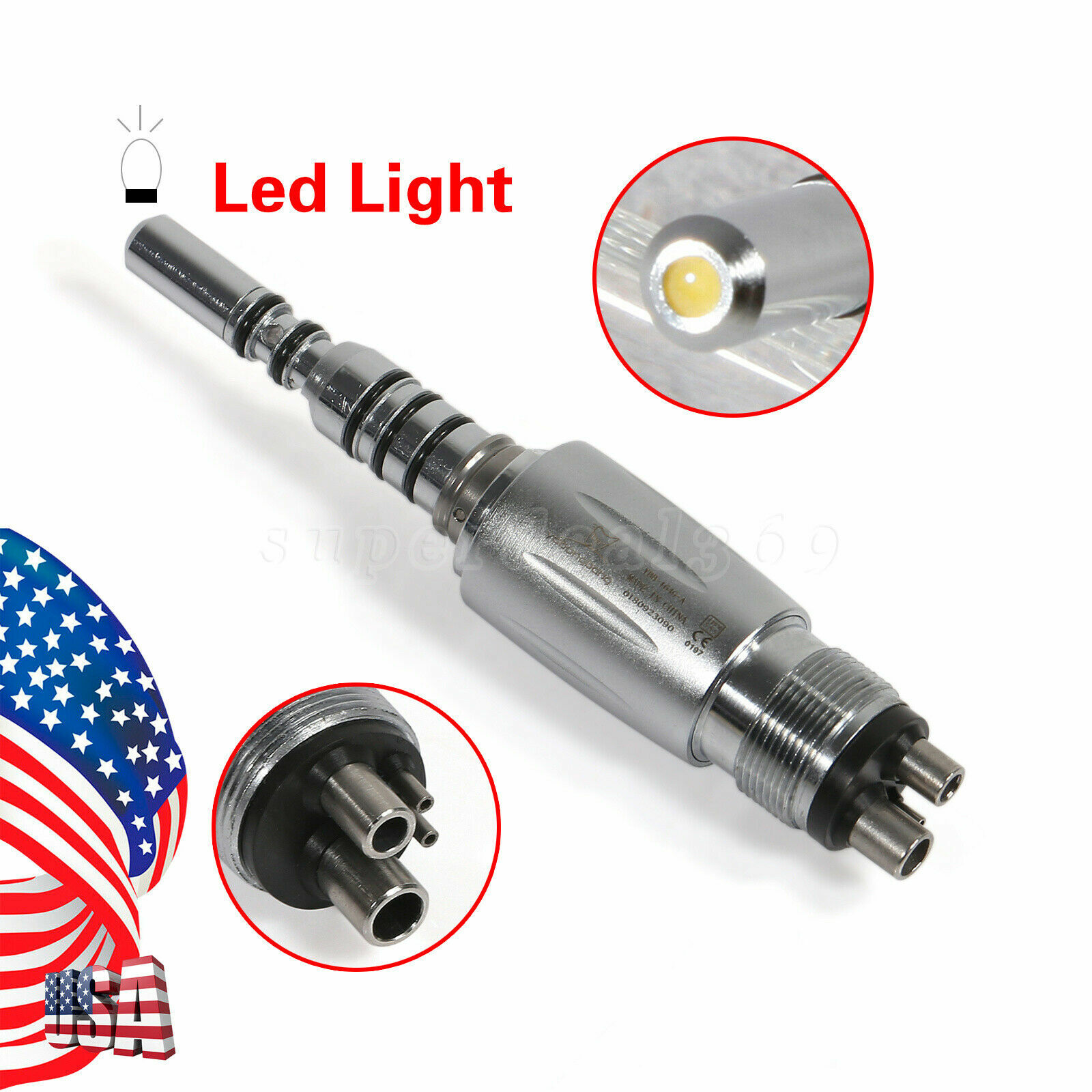 Dental 4 Hole LED Quick Coupler for KAVO Fiber Optic Turbine Handpiece YBB-G4