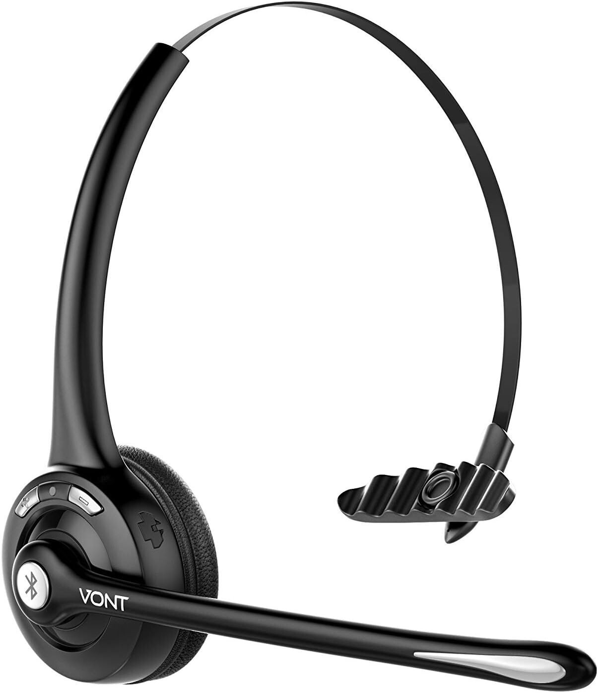 Wireless Bluetooth Headset with Microphone Noise Cancel for VOIP Trucker