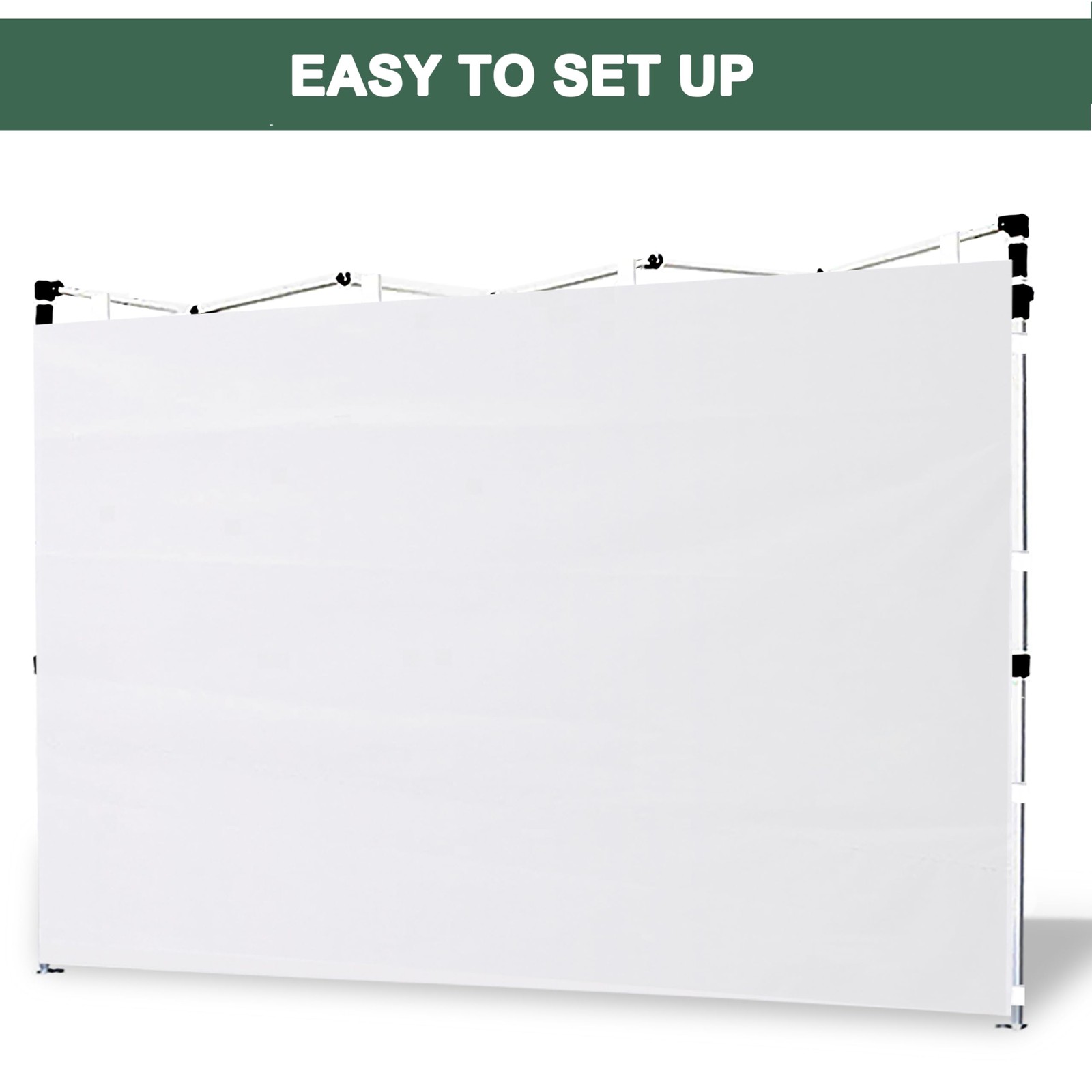 Jancanopy Sidewalls For 10X10 Pop Up Canopy Frame 3 Pack White Sunwall And