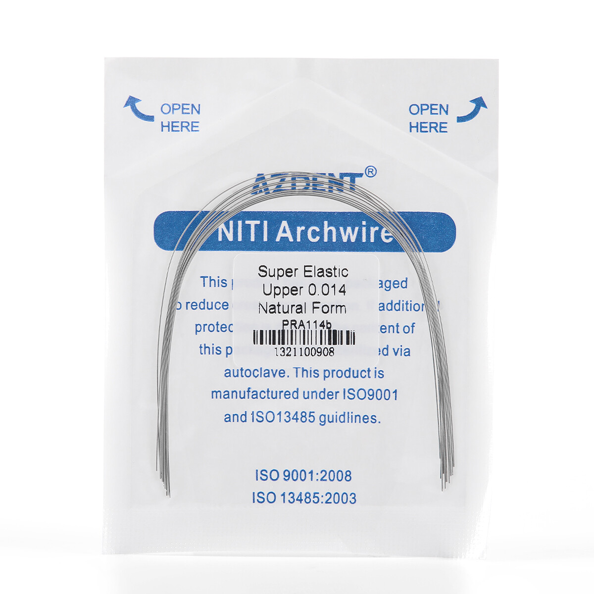 10X AZDENT Dental Orthodontic Super Elastic Niti Arch Wires Round Natural Form