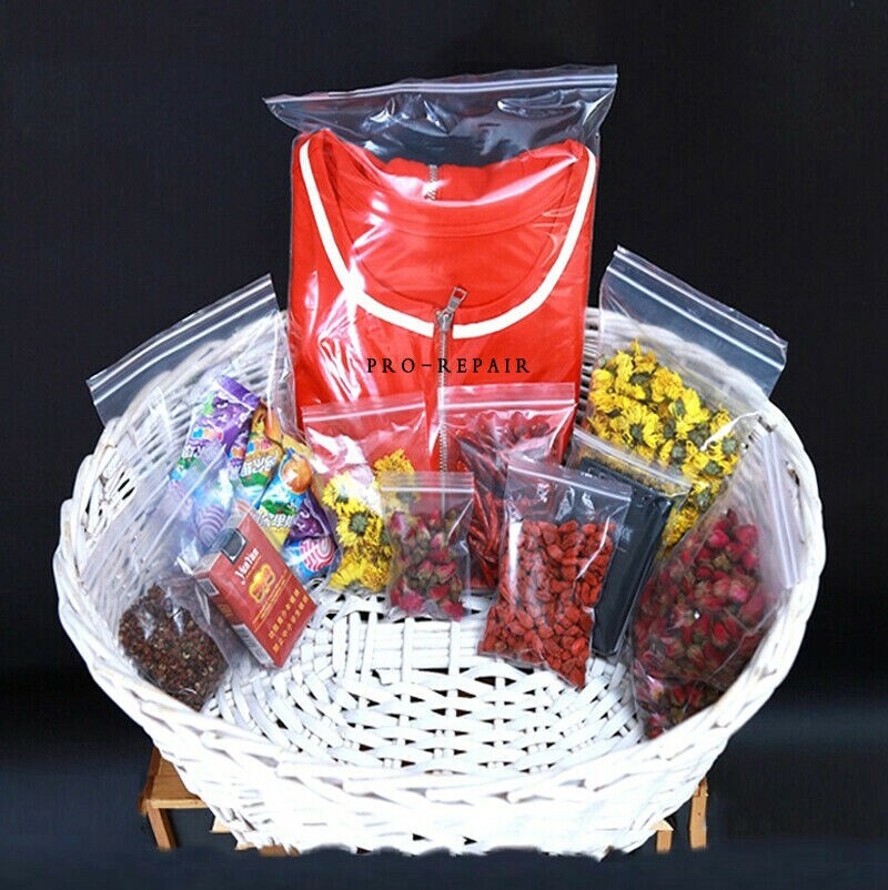 Strong 2 Mil Clear Reclosable Zip Plastic Lock Bags Poly Jewelry Zipper Baggies