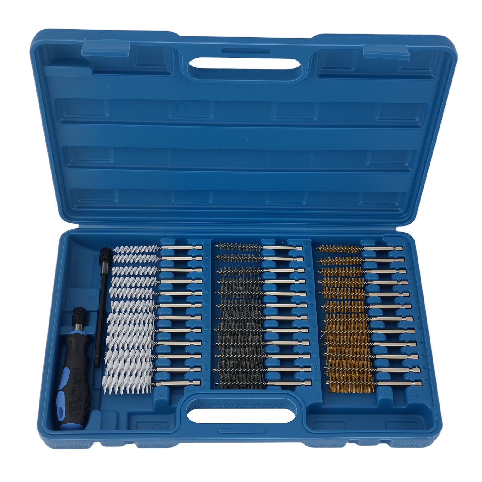 Drill Brush Cleaning Set Steel Brass Nylon Wire 36pcs for EGR 8-19mm Hex
