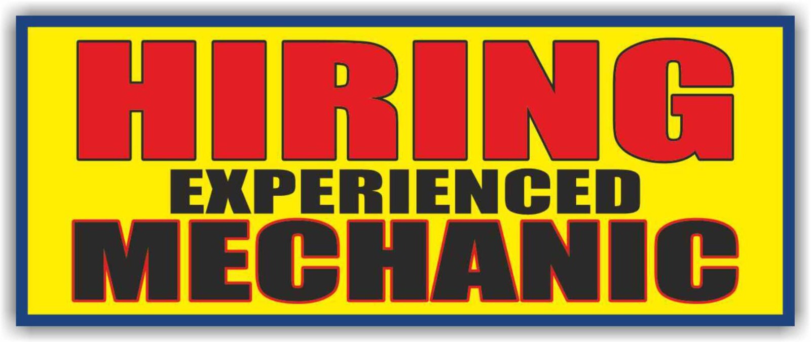 HIRING EXPERIENCED MECHANIC Advertising Banner Vinyl Mesh Sign New Job Service
