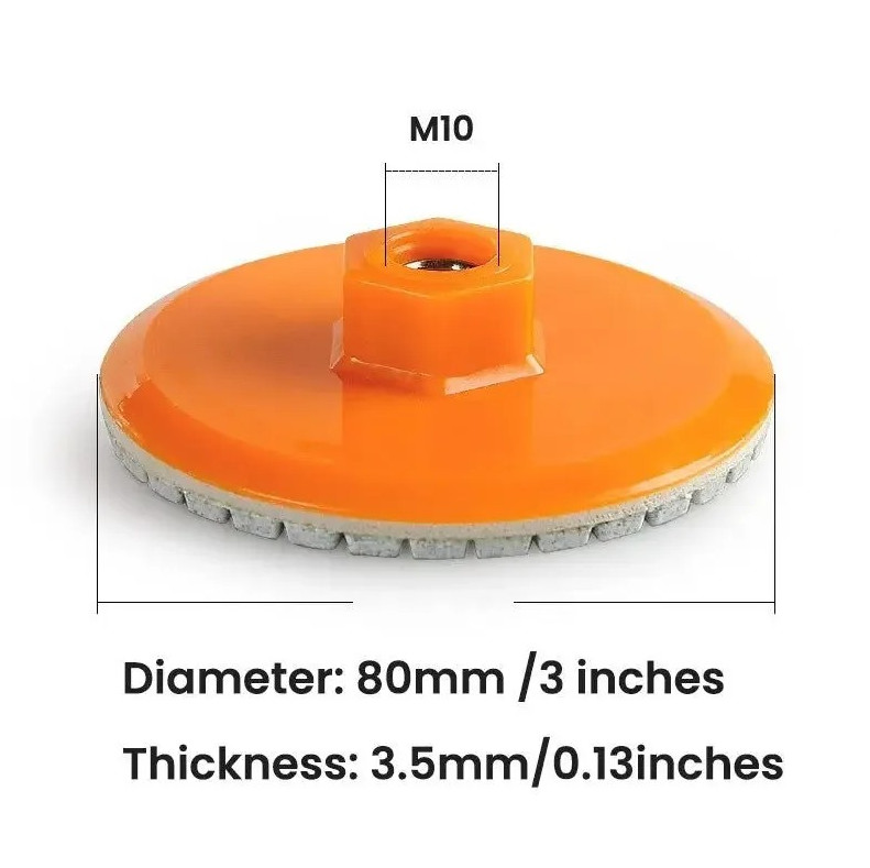 1Pc 80mm Diamond Polishing Disc Angle Grinder Tile Stone Chamfer Wheel