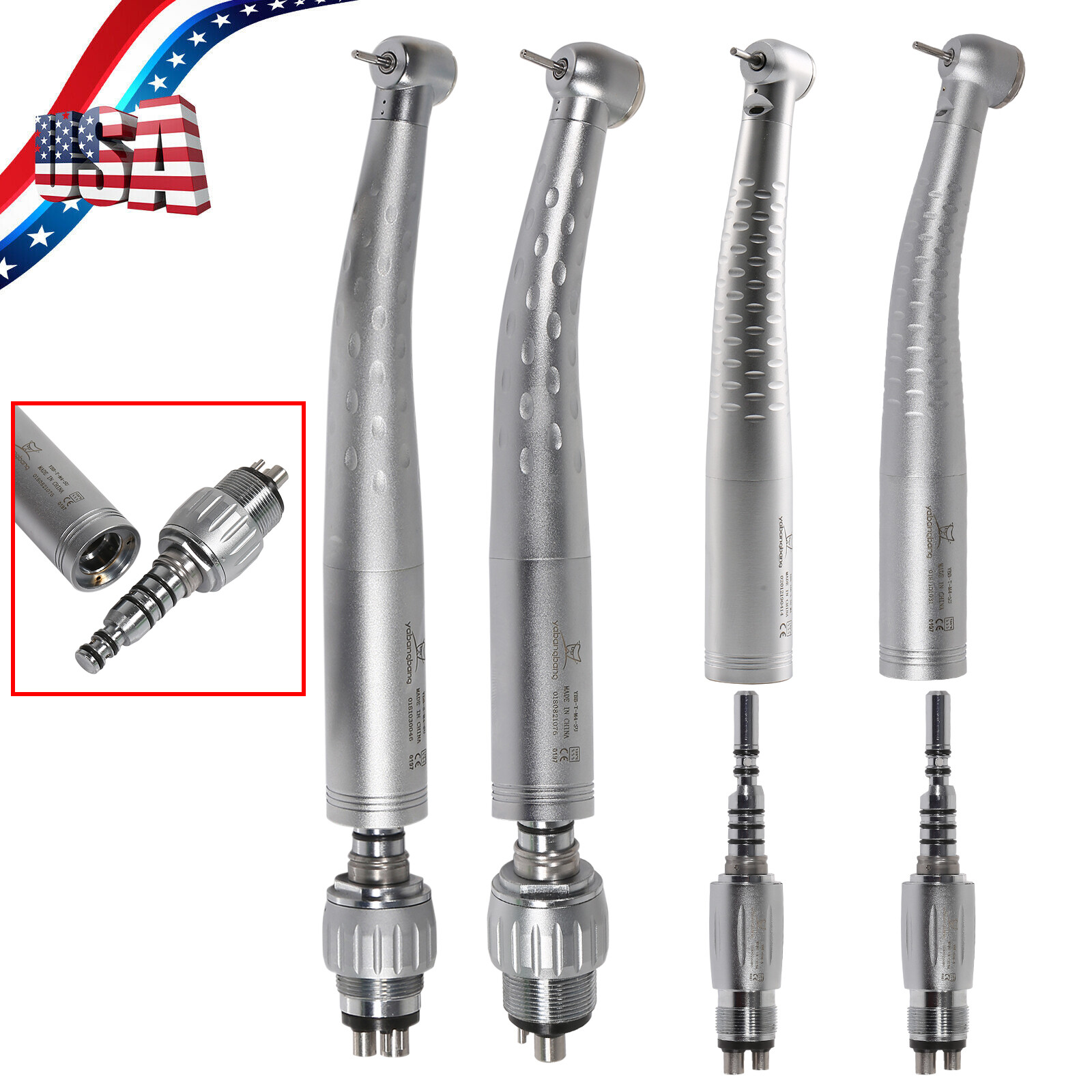 KAVO Style Dental Fiber Optic LED High Speed Handpiece / Quick Coupler 4/6 Holes