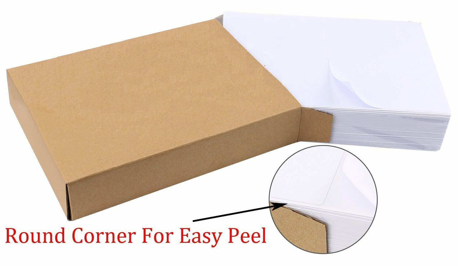 1000 8.5″ X 5.5″ Half Sheet Self Adhesive Premium Round Corner Shipping Labels